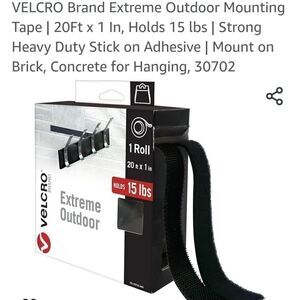 VELCRO Brand Extreme Outdoor Mounting Fastening Tape 20'x 1" Strong Holds 15lbs